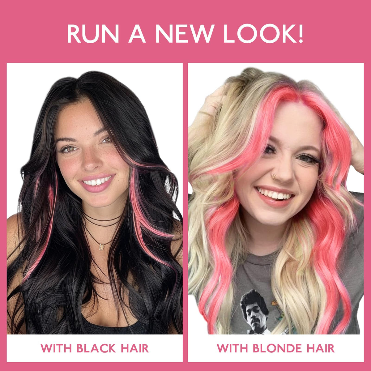 Wennalife Light Pink Clip-in Hair Extensions back view