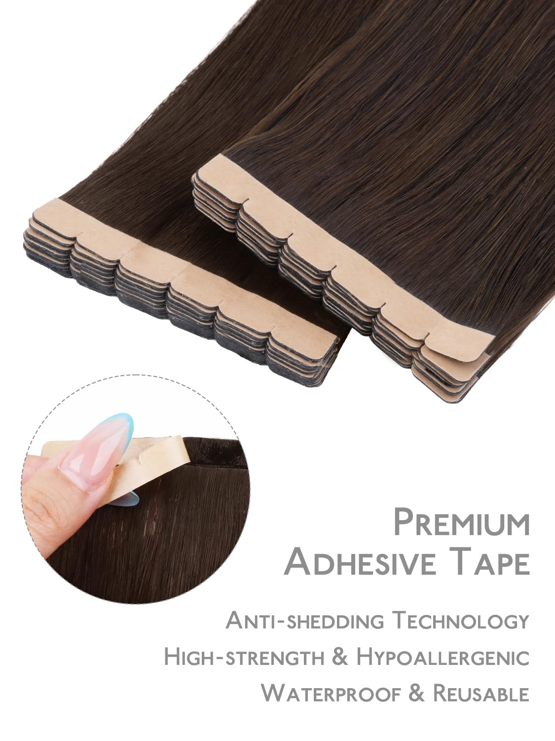 Wennalife Mini Tape in Hair Extensions application process