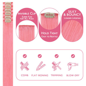 Wennalife Peach Pink Clip-In Hair Extensions packaging
