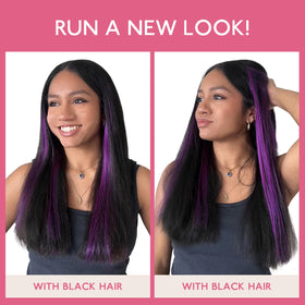 Wennalife Purple Tape in Hair Extensions displayed on model