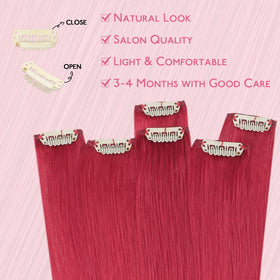 Wennalife red hair extensions in packaging