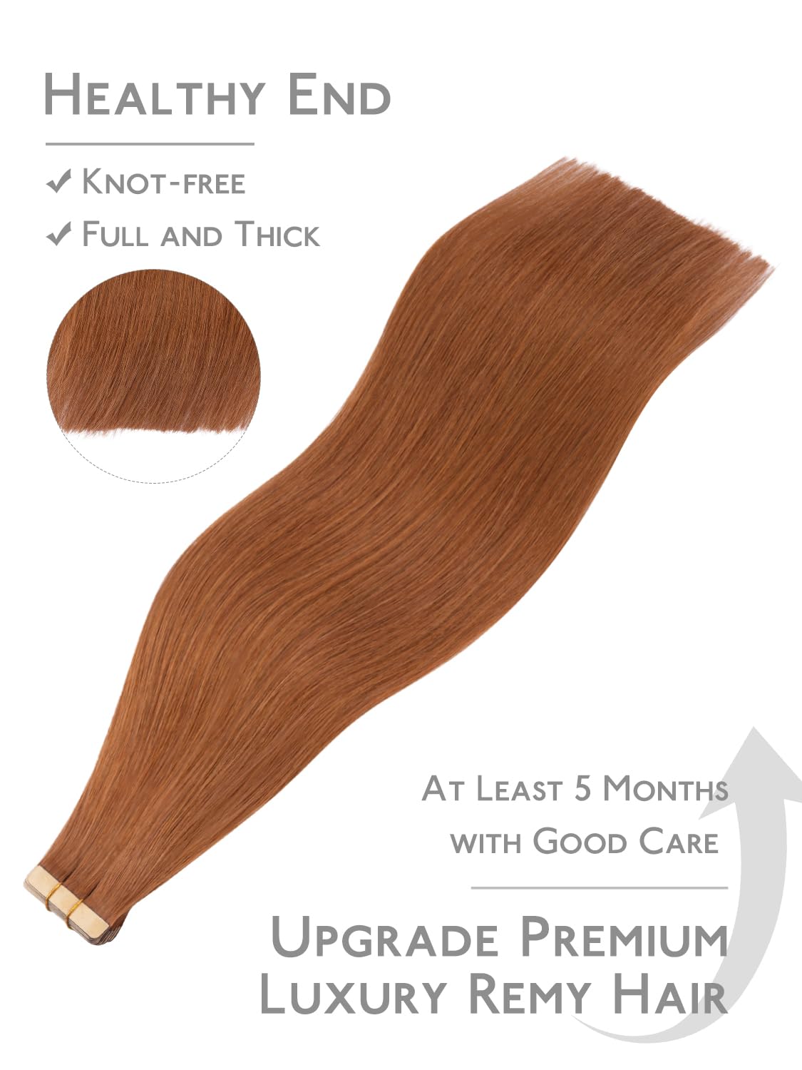 Wennalife Tape in Extensions showing colour match