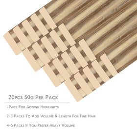 Wennalife Tape in Hair Extensions 1.5 inch width close-up