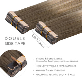 Wennalife Tape in Hair Extensions 10 inch displayed in packaging