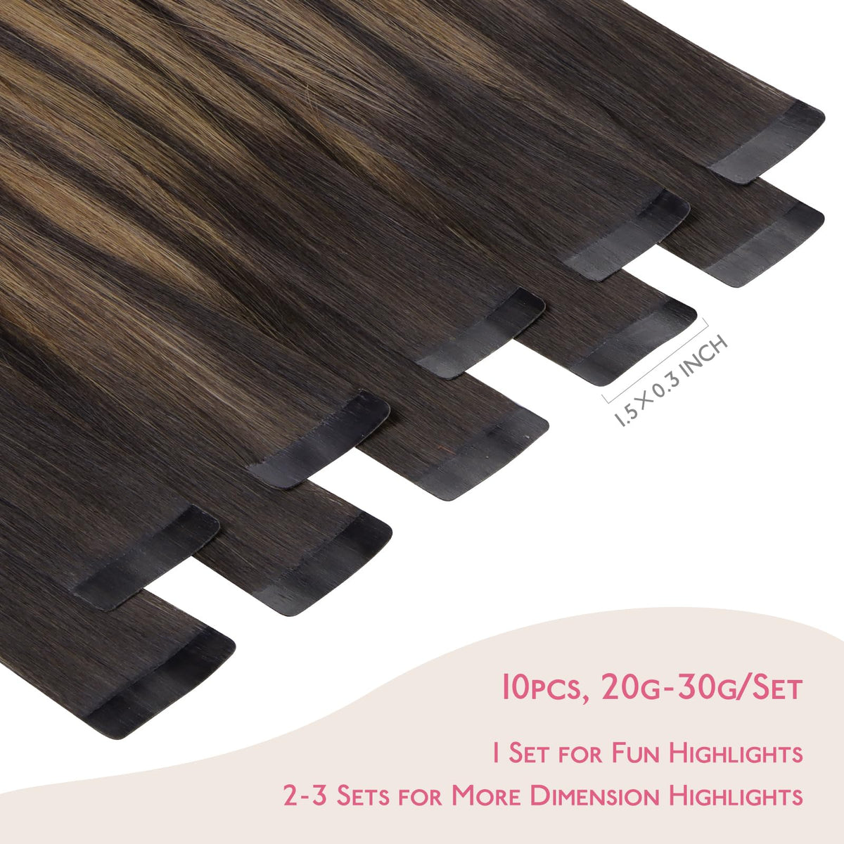 Wennalife Tape in Hair Extensions 10 pieces packaging