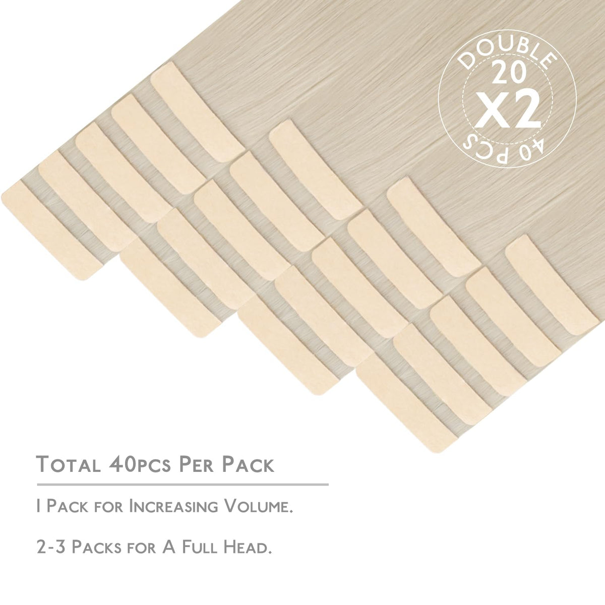 Wennalife Tape in Hair Extensions 100g packaging