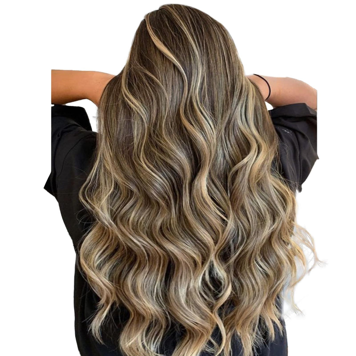 Wennalife Tape in Hair Extensions 14 inch Balayage Chocolate Brown to Caramel Blonde