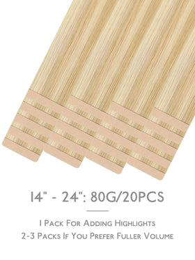 Wennalife Tape In Hair Extensions 14 inch packaging