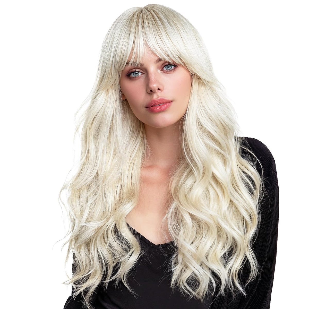 Wennalife Tape in Hair Extensions 18 Inch White Blonde front view