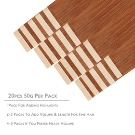 Wennalife Tape in Hair Extensions 20 pcs packaging