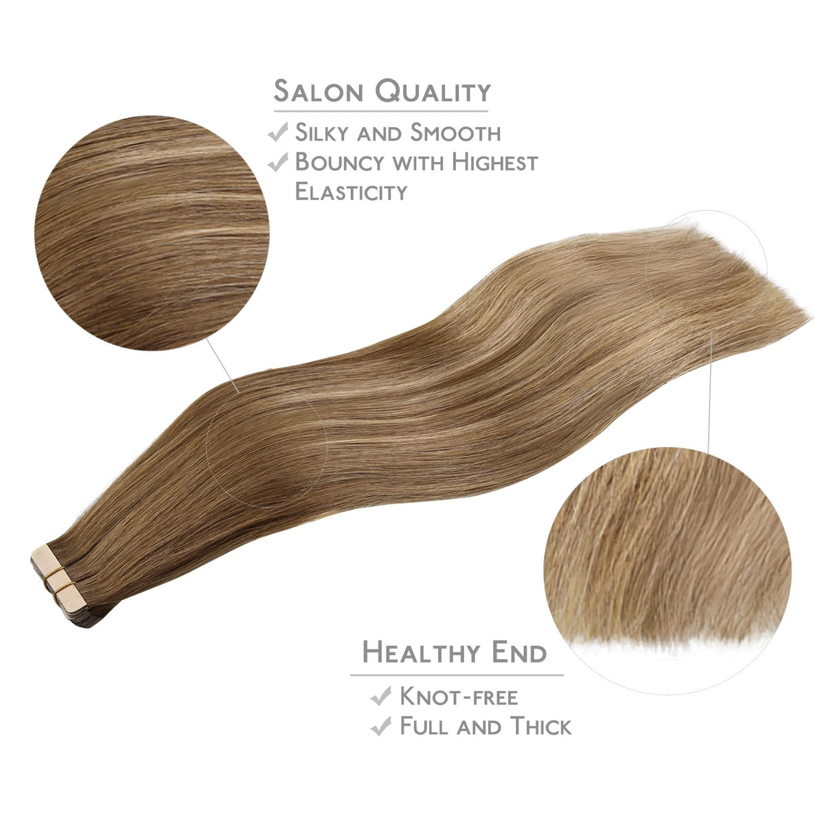 Wennalife Tape in Hair Extensions 20pcs packaging