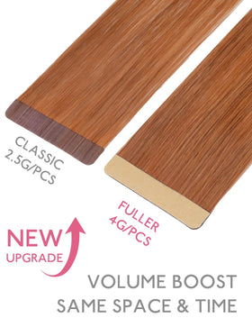 Wennalife Tape in Hair Extensions 22 inch Dirty Ginger packaging