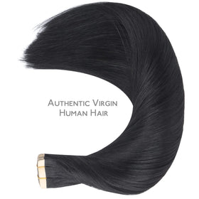 Wennalife Tape in Hair Extensions 22 Inch Jet Black colour chart