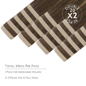 Wennalife Tape in Hair Extensions 40 pieces in packaging