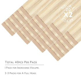 Wennalife Tape in Hair Extensions 40 pieces packaging