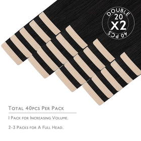 Wennalife Tape in Hair Extensions 40pcs packaging