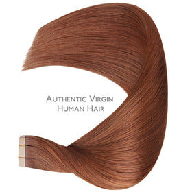 Wennalife Tape In Hair Extensions Cinnamon Copper length comparison