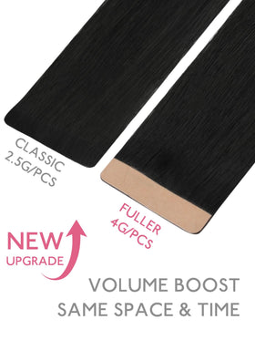 Wennalife Tape in Hair Extensions close-up of PU skin weft