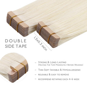 Wennalife Tape in Hair Extensions close-up of tape
