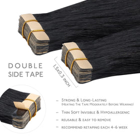 Wennalife Tape in Hair Extensions close-up of tape