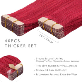 Wennalife Tape in Hair Extensions close-up of tape