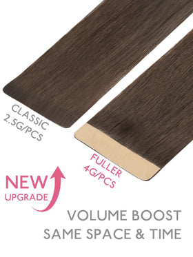 Wennalife Tape In Hair Extensions close-up of weft