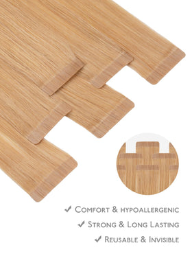 Wennalife Tape in Hair Extensions demonstrating easy application