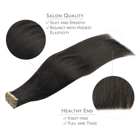 Wennalife Tape in Hair Extensions displayed in natural light