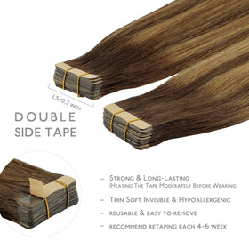 Wennalife Tape in Hair Extensions displayed in packaging