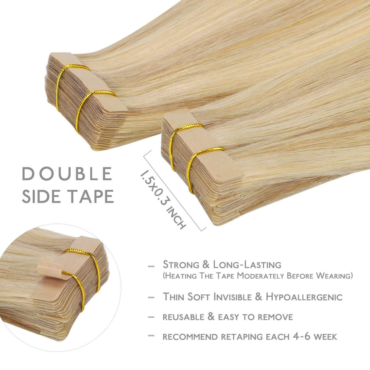Wennalife Tape in Hair Extensions displayed in packaging