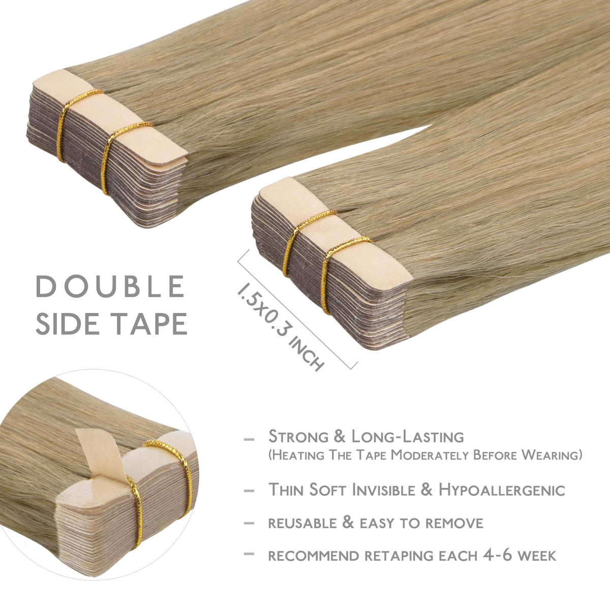 Wennalife Tape in Hair Extensions displayed in packaging