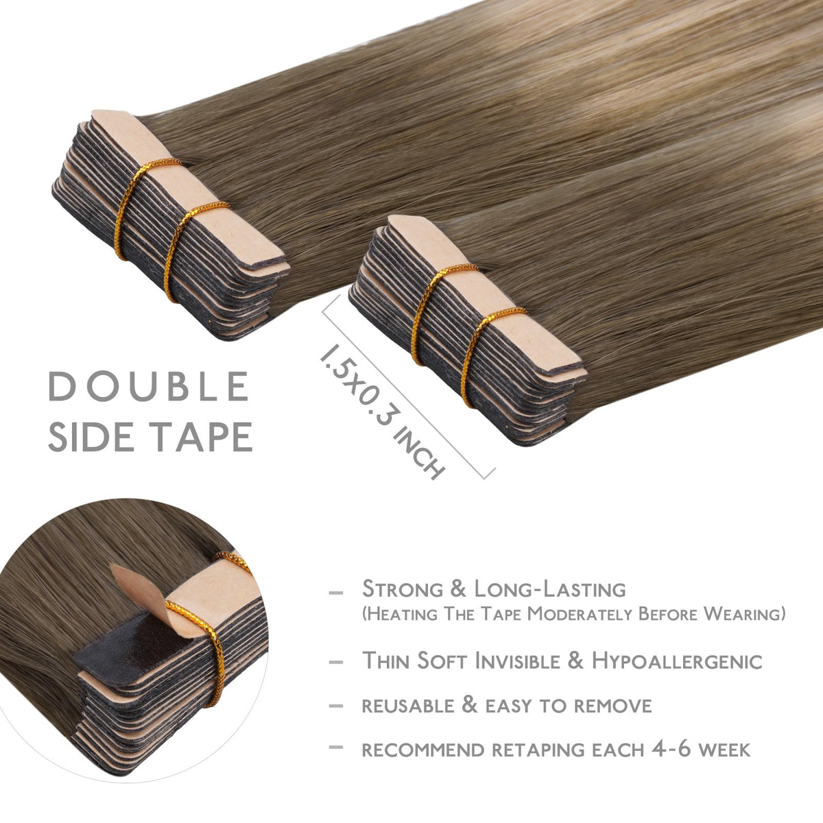 Wennalife Tape in Hair Extensions displayed in packaging