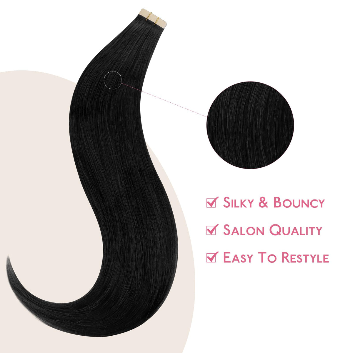 Wennalife Tape in Hair Extensions displayed on a flat surface
