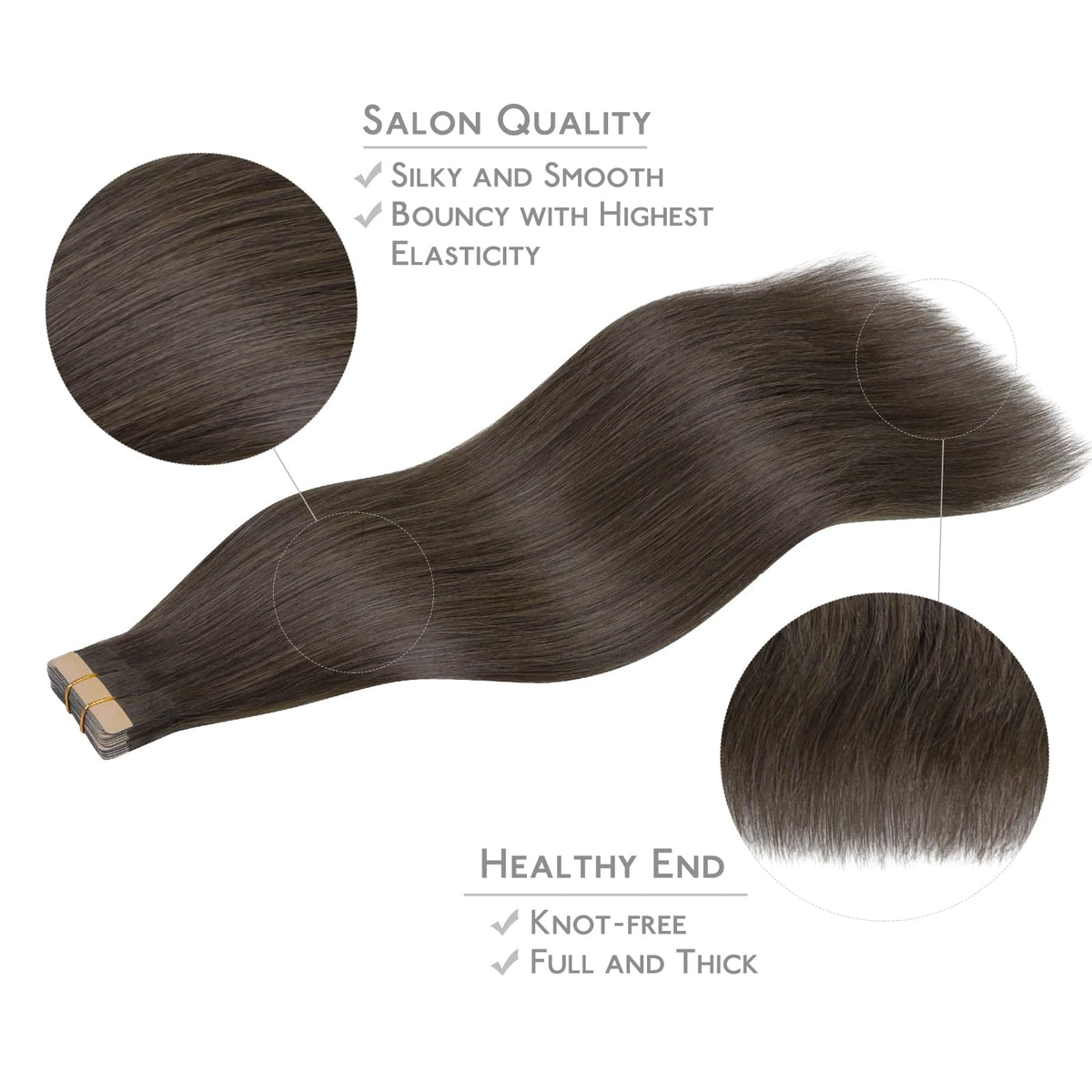 Wennalife Tape in Hair Extensions displayed on a mannequin