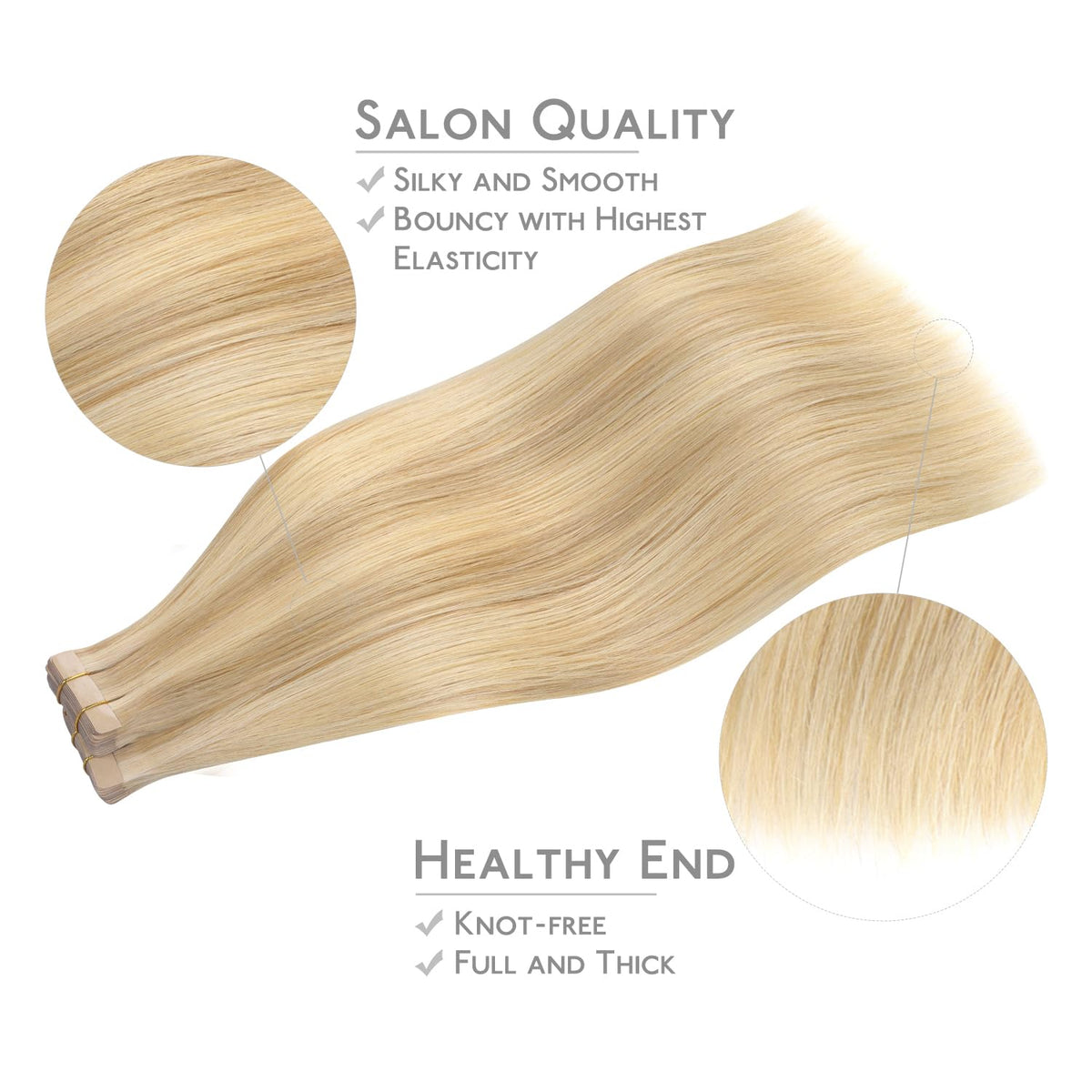 Wennalife Tape in Hair Extensions displayed on a mannequin