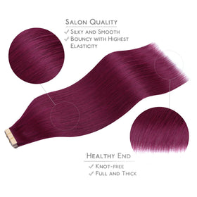 Wennalife Tape in Hair Extensions displayed on a model