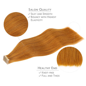 Wennalife Tape in Hair Extensions displayed on a model
