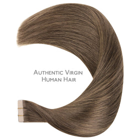 Wennalife Tape in Hair Extensions displayed on a model