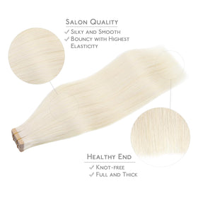 Wennalife Tape in Hair Extensions displayed on a model's hair