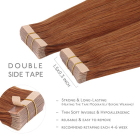 Wennalife Tape in Hair Extensions displayed with packaging