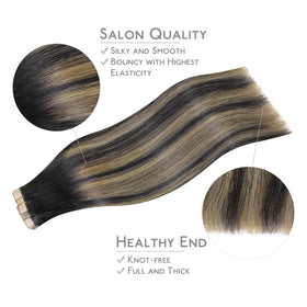 Wennalife Tape in Hair Extensions displayed with replacement tapes