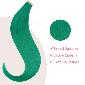 Wennalife Tape in Hair Extensions Green lifestyle scene