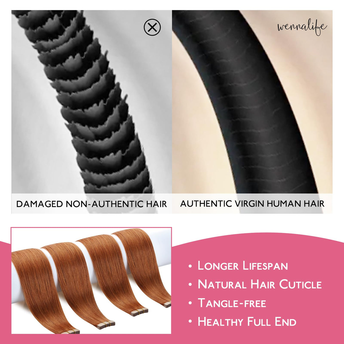 Wennalife Tape in Hair Extensions in a hair care routine