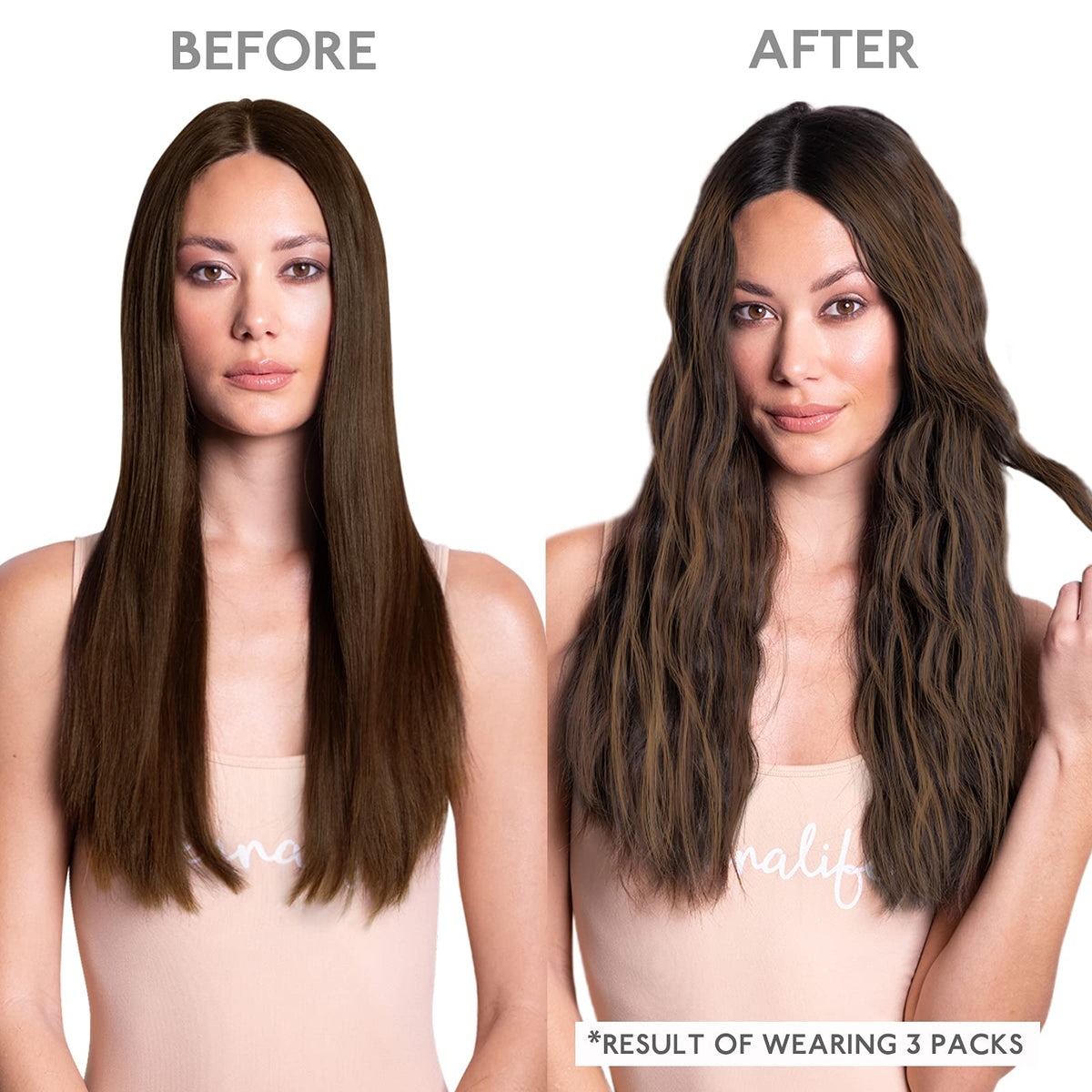 Wennalife Tape in Hair Extensions in a styled hairdo