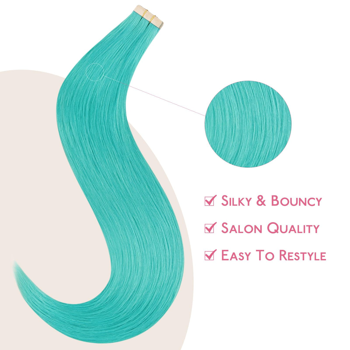 Wennalife Tape In Hair Extensions installed on model