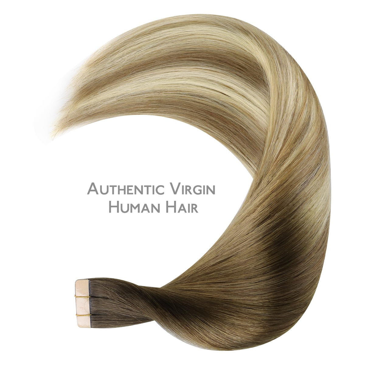 Wennalife Tape In Hair Extensions on a mannequin head