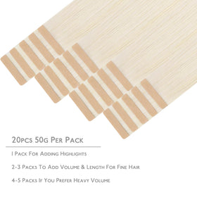 Wennalife Tape in Hair Extensions packaging