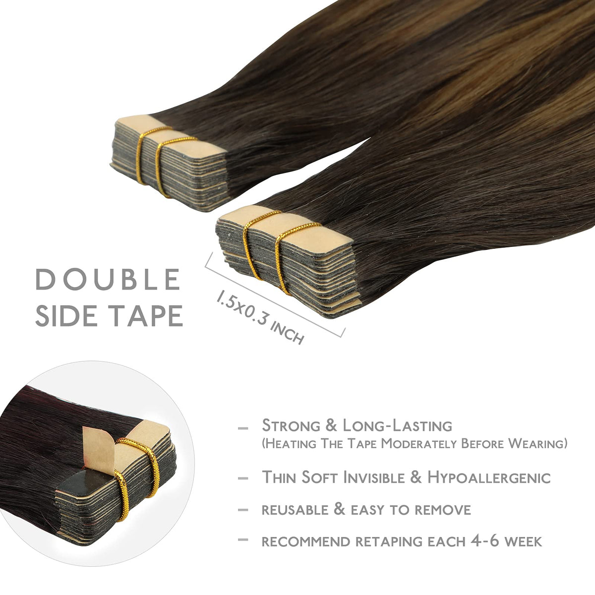 Wennalife Tape in Hair Extensions packaging