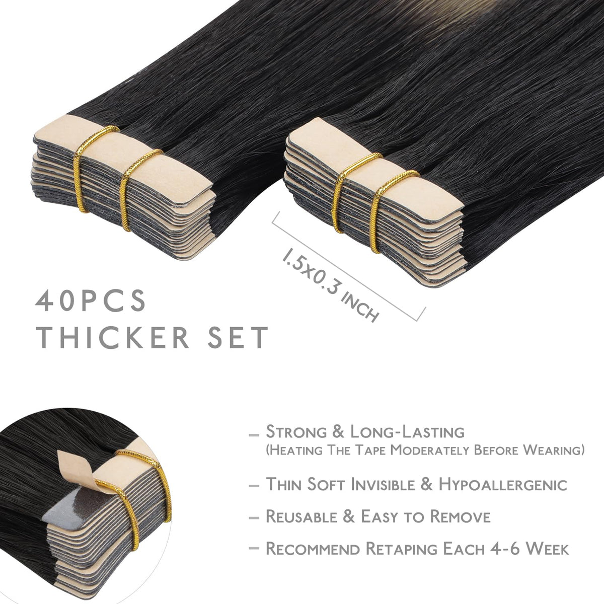 Wennalife Tape in Hair Extensions packaging