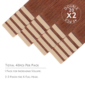 Wennalife Tape in Hair Extensions packaging and contents